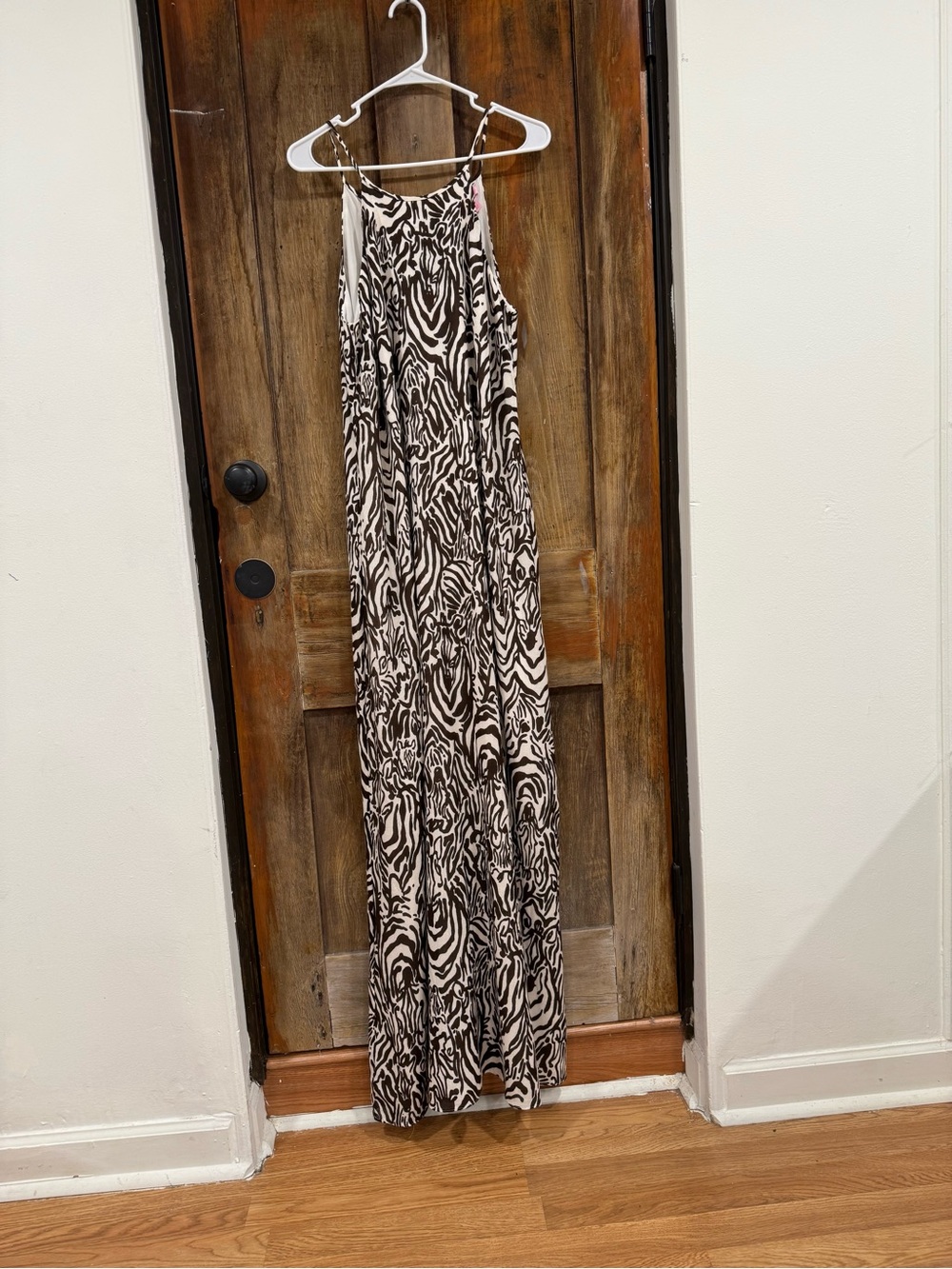 Lilly Pulitzer Black and Cream Zebra-Print Maxi Dress